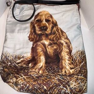 Handmade Quilted Dog Print Tote Bag Large Cocker Spaniel